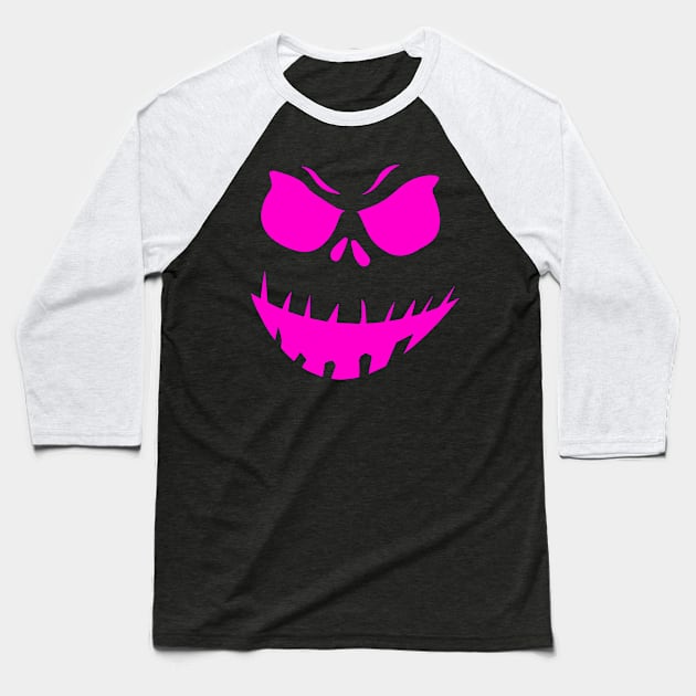 Scary Face Halloween Costume Baseball T-Shirt by helloshirts